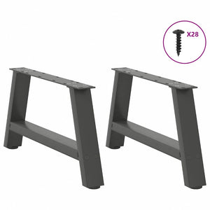 vidaXL Coffee Table Legs A-Shaped 2 pcs Anthracite 60x(30-31) cm Steel