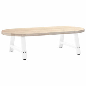 vidaXL Coffee Table Legs A-Shaped 2 pcs White 70x(30-31) cm Steel