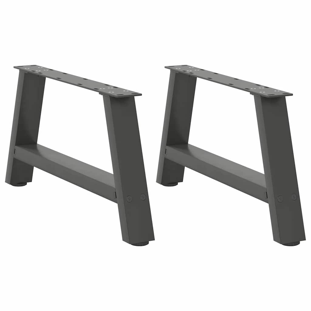 vidaXL Coffee Table Legs A-Shaped 2 pcs Anthracite 70x(30-31) cm Steel