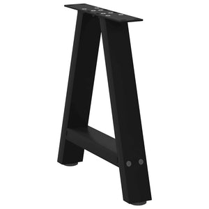 vidaXL Coffee Table Legs A-Shaped 2 pcs Black 38x(42-43) cm Steel