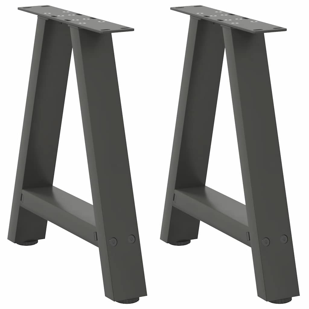 vidaXL Coffee Table Legs A-Shaped 2 pcs Anthracite 38x(42-43) cm Steel