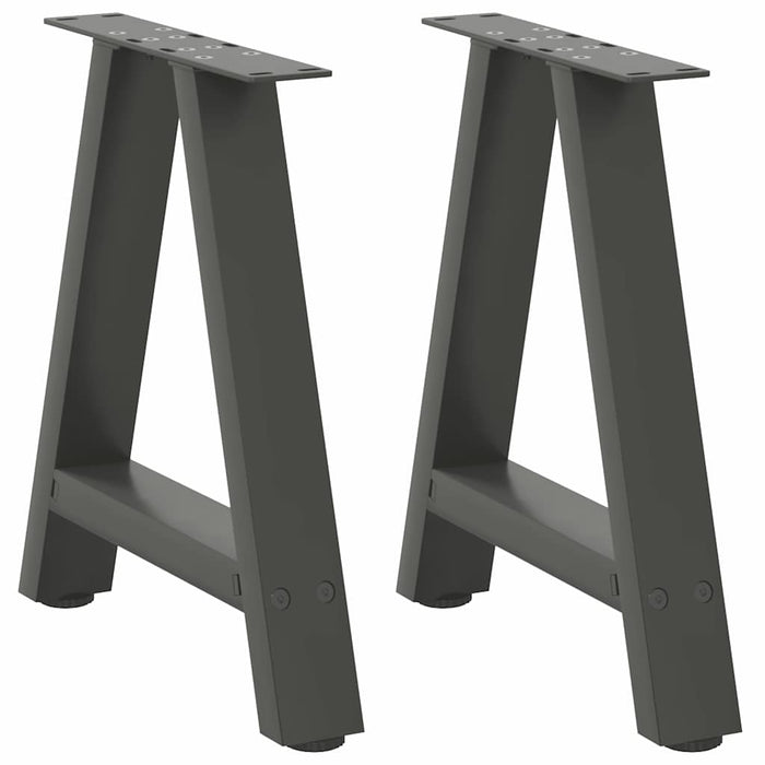 vidaXL Coffee Table Legs A-Shaped 2 pcs Anthracite 50x(42-43) cm Steel