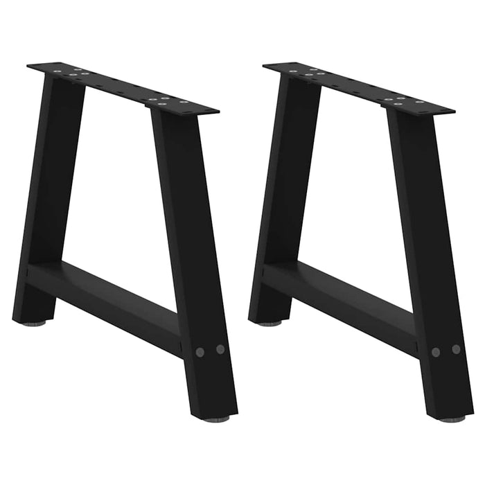 vidaXL Coffee Table Legs A-Shaped 2 pcs Black 60x(42-43) cm Steel