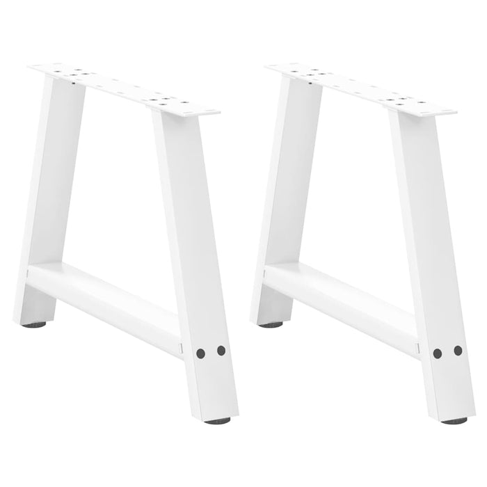 vidaXL Coffee Table Legs A-Shaped 2 pcs White 70x(42-43) cm Steel