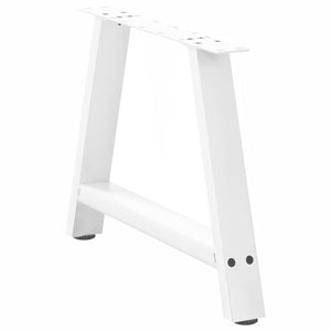 vidaXL Coffee Table Legs A-Shaped 2 pcs White 70x(42-43) cm Steel