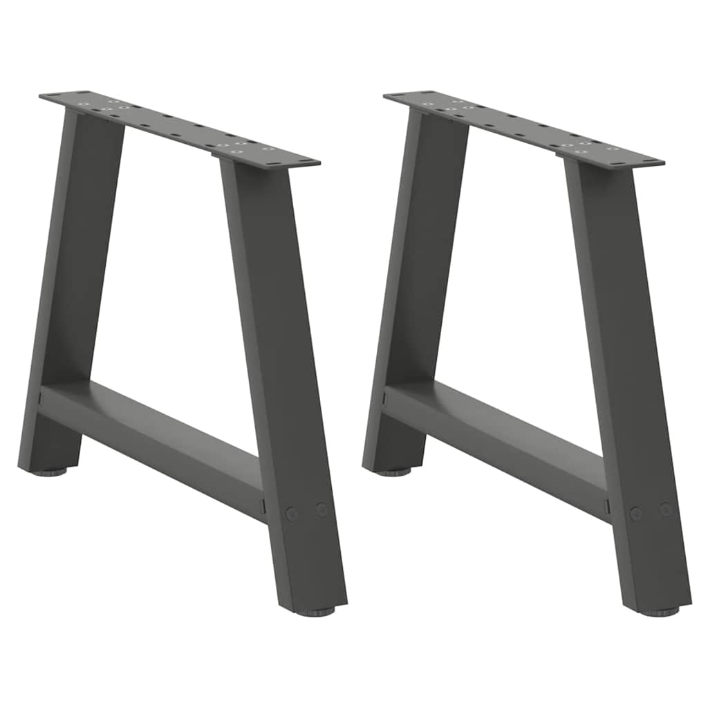 vidaXL Coffee Table Legs A-Shaped 2 pcs Anthracite 70x(42-43) cm Steel