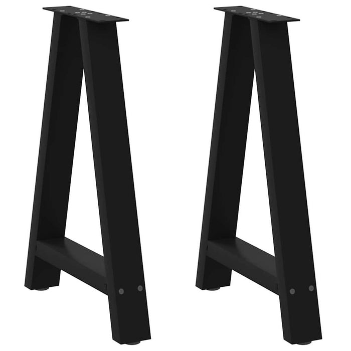 vidaXL Coffee Table Legs A-Shaped 2 pcs Black 50x(72-73) cm Steel