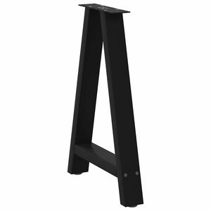 vidaXL Coffee Table Legs A-Shaped 2 pcs Black 50x(72-73) cm Steel