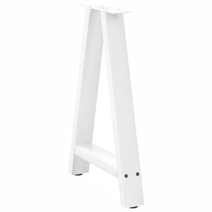 vidaXL Coffee Table Legs A-Shaped 2 pcs White 50x(72-73) cm Steel