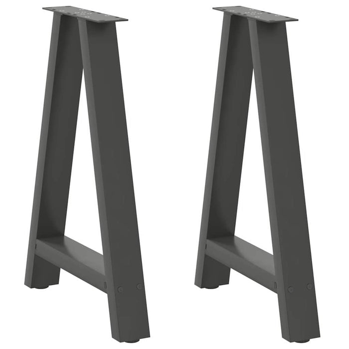 vidaXL Coffee Table Legs A-Shaped 2 pcs Anthracite 50x(72-73) cm Steel