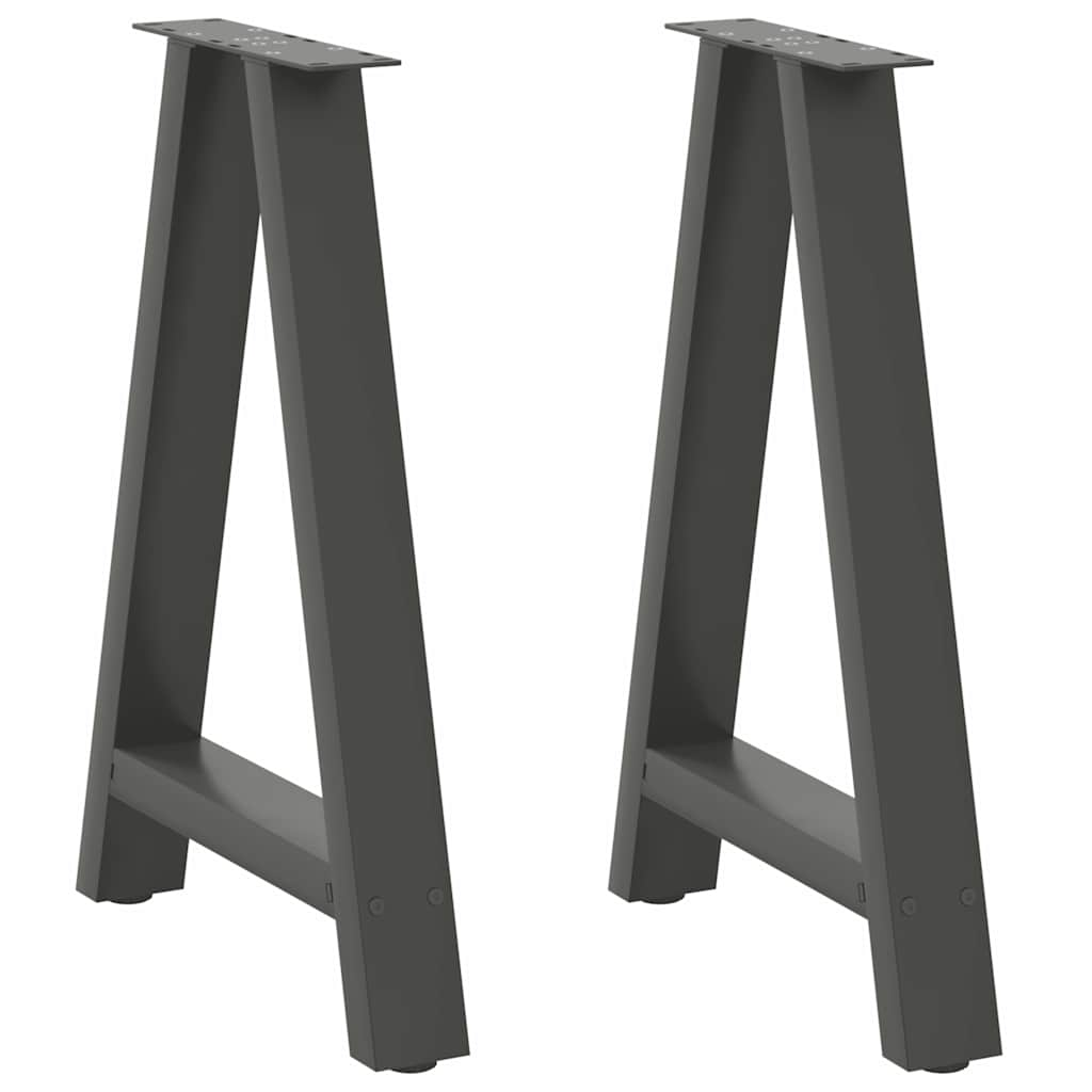 vidaXL Coffee Table Legs A-Shaped 2 pcs Anthracite 60x(72-73) cm Steel