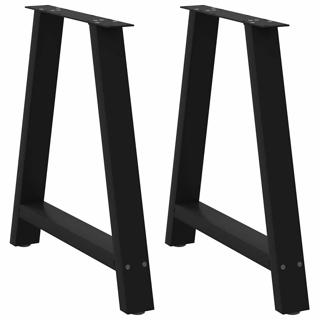 vidaXL Coffee Table Legs A-Shaped 2 pcs Black 70x(72-73) cm Steel