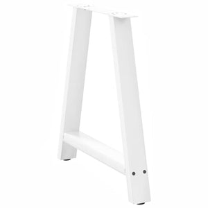 vidaXL Coffee Table Legs A-Shaped 2 pcs White 70x(72-73) cm Steel