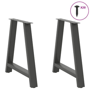 vidaXL Coffee Table Legs A-Shaped 2 pcs Anthracite 70x(72-73) cm Steel