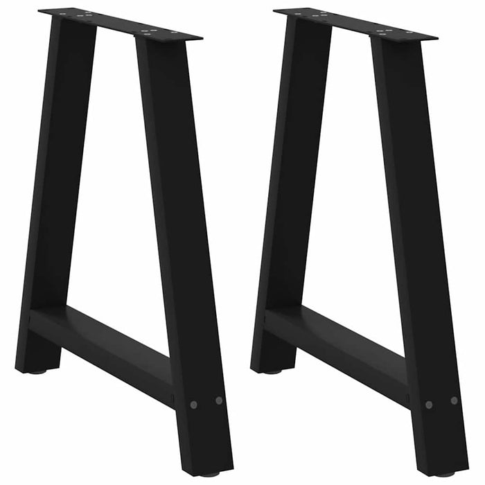 vidaXL Coffee Table Legs A-Shaped 2 pcs Black 80x(72-73) cm Steel