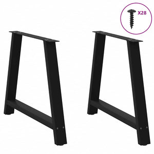 vidaXL Coffee Table Legs A-Shaped 2 pcs Black 90x(72-73) cm Steel