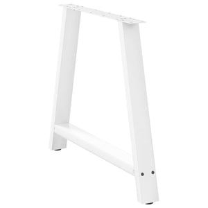 vidaXL Coffee Table Legs A-Shaped 2 pcs White 90x(72-73) cm Steel