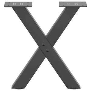 vidaXL Coffee Table Legs X-Shaped 2 pcs Anthracite 40x(30-31) cm Steel