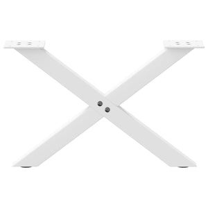 vidaXL Coffee Table Legs X-Shaped 2 pcs White 50x(30-31) cm Steel