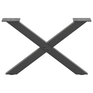 vidaXL Coffee Table Legs X-Shaped 2 pcs Anthracite 50x(30-31) cm Steel