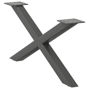 vidaXL Coffee Table Legs X-Shaped 2 pcs Anthracite 70x(30-31) cm Steel