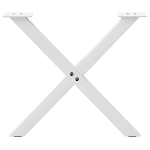 vidaXL Coffee Table Legs X-Shaped 2 pcs White 50x(42-43) cm Steel