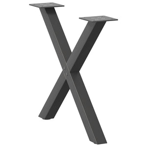 vidaXL Coffee Table Legs X-Shaped 2 pcs Anthracite 50x(42-43) cm Steel