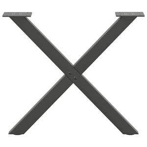 vidaXL Coffee Table Legs X-Shaped 2 pcs Anthracite 50x(42-43) cm Steel