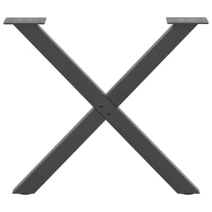 vidaXL Coffee Table Legs X-Shaped 2 pcs Anthracite 60x(42-43) cm Steel