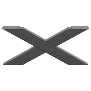 vidaXL Coffee Table Legs X-Shaped 2 pcs Anthracite 70x(30-31) cm Steel