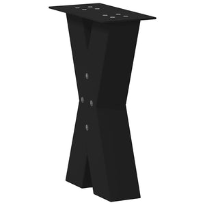 vidaXL Coffee Table Legs X-Shaped 2 pcs Black 38x(42-43) cm Steel