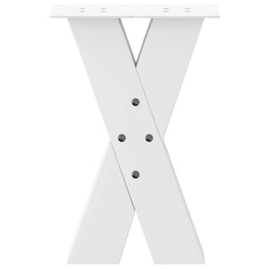 vidaXL Coffee Table Legs X-Shaped 2 pcs White 38x(42-43) cm Steel