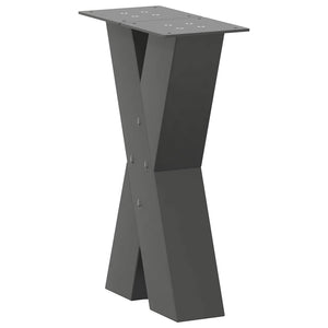 vidaXL Coffee Table Legs X-Shaped 2 pcs Anthracite 38x(42-43) cm Steel