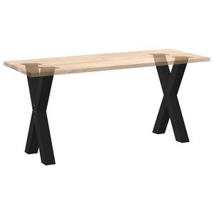 vidaXL Dining Table Legs X-Shaped 2 pcs Black 60x(72-73) cm Steel