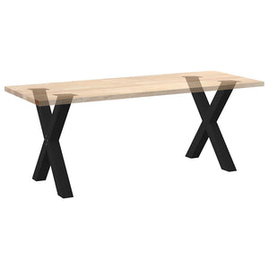 vidaXL Dining Table Legs X-Shaped 2 pcs Black 80x(72-73) cm Steel