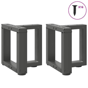 vidaXL Coffee Table Legs T-Shaped 2 pcs Anthracite 30x25x(30-31) cm Steel