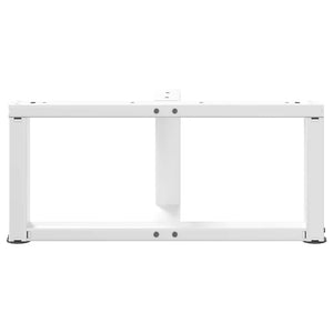 vidaXL Coffee Table Legs T-Shaped 2 pcs White 70x25x(30-31) cm Steel