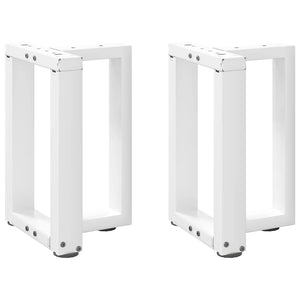 vidaXL Coffee Table Legs T-Shaped 2 pcs White 28x25x(42-43) cm Steel