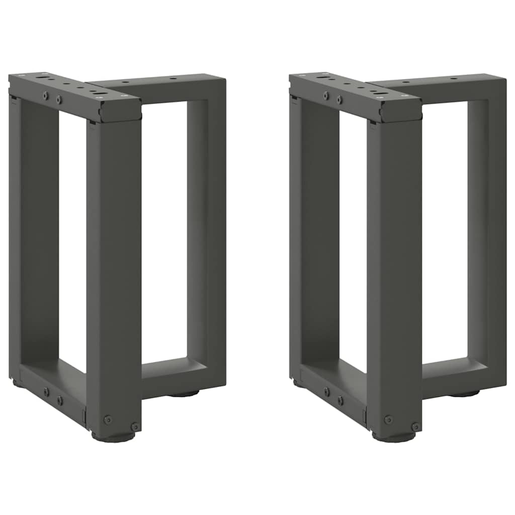 vidaXL Coffee Table Legs T-Shaped 2 pcs Anthracite 28x25x(42-43) cm Steel