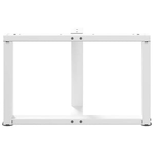 vidaXL Coffee Table Legs T-Shaped 2 pcs White 60x25x(42-43) cm Steel