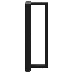 vidaXL Console Table Legs T-Shaped 2 pcs Black 20x28x(72-73) cm Steel