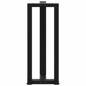 vidaXL Console Table Legs T-Shaped 2 pcs Black 20x28x(72-73) cm Steel