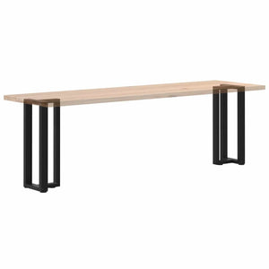 vidaXL Console Table Legs T-Shaped 2 pcs Black 20x28x(72-73) cm Steel