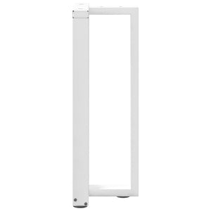 vidaXL Console Table Legs T-Shaped 2 pcs White 20x28x(72-73) cm Steel