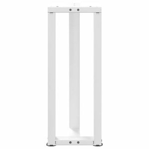 vidaXL Console Table Legs T-Shaped 2 pcs White 20x28x(72-73) cm Steel