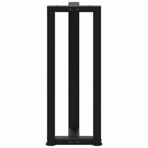 vidaXL Console Table Legs T-Shaped 2 pcs Black 38x25x(72-73) cm Steel