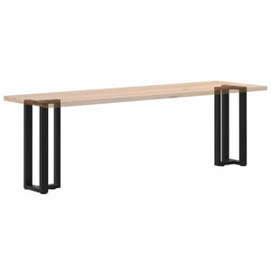 vidaXL Console Table Legs T-Shaped 2 pcs Black 38x25x(72-73) cm Steel