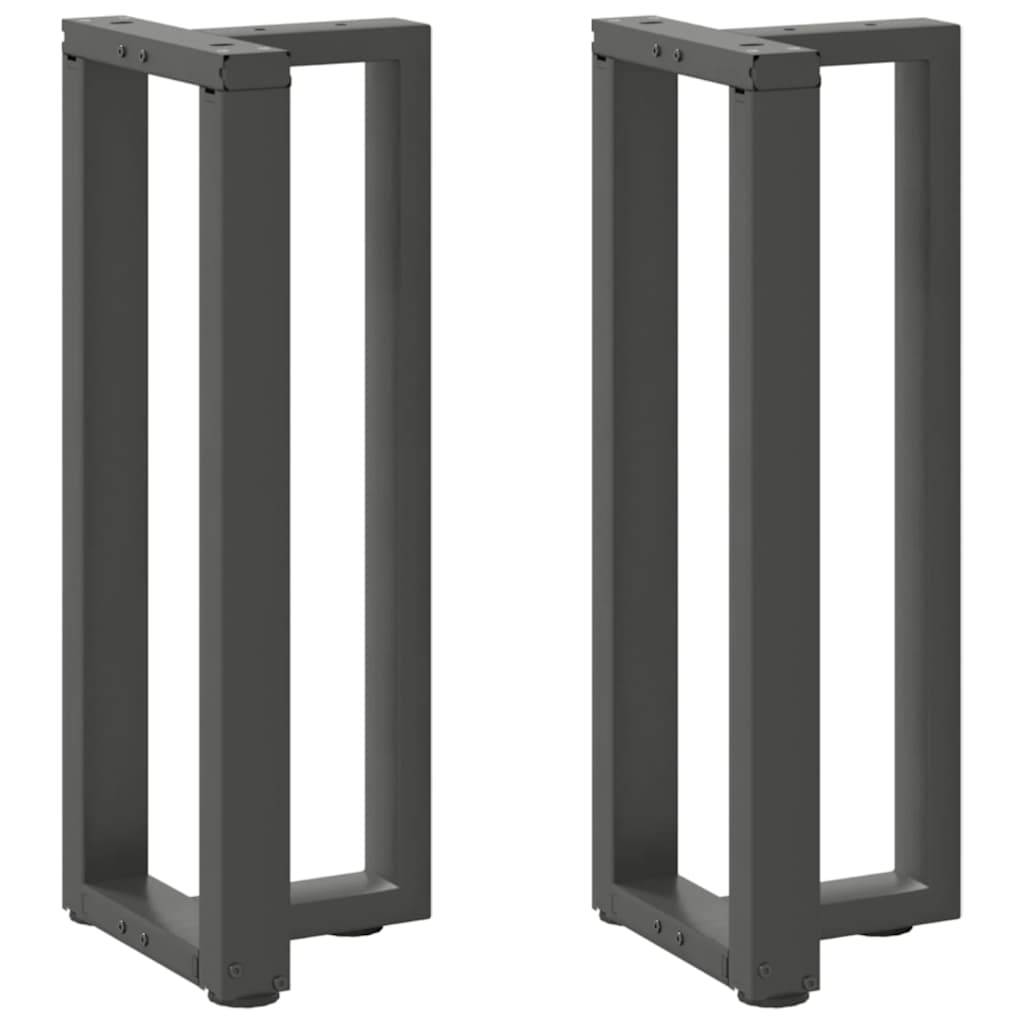 vidaXL Console Table Legs T-Shaped 2 pcs Anthracite 38x25x(72-73) cm Steel