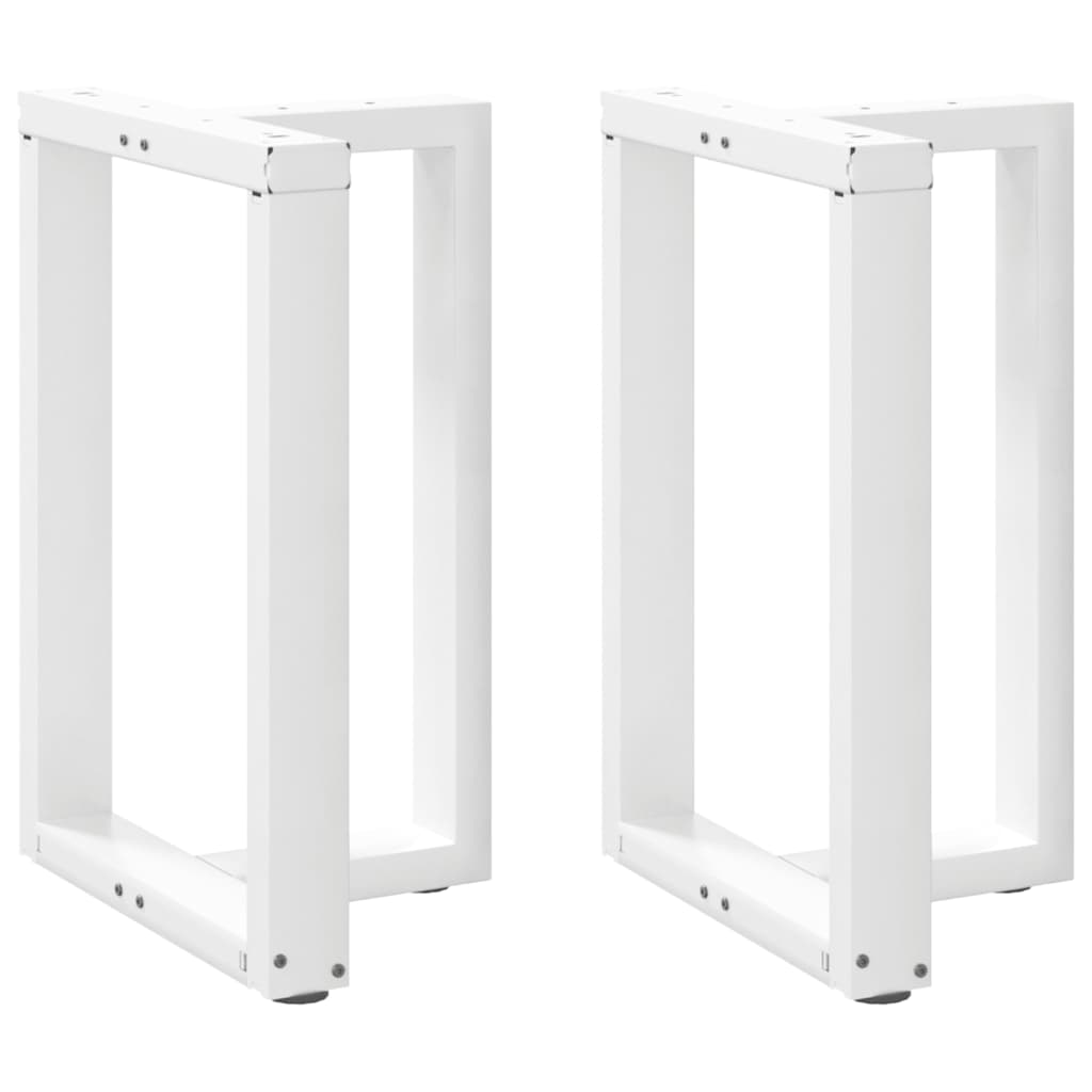 vidaXL Dining Table Legs T-Shaped 2 pcs White 60x35x(72-73) cm Steel