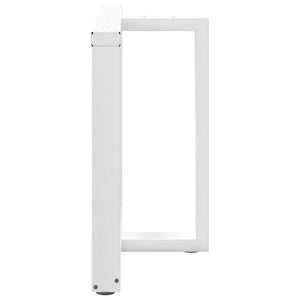 vidaXL Dining Table Legs T-Shaped 2 pcs White 70x35x(72-73) cm Steel